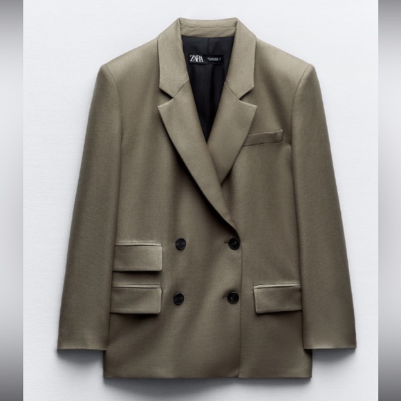 Zara oversize pocket double breasted blazer size small - Picture 1 of 5